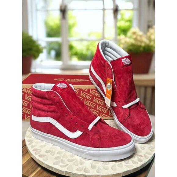 Vans UA SK8-Hi Reissue Pig Suede Red Old Skool Authentic Men's 11 New In Box - Picture 3 of 9
